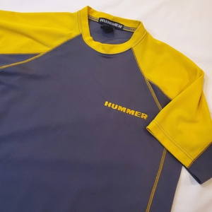 Hummer Athletic Shirt Yellow and Gray Size Medium‎